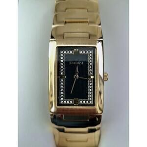 Rare Elgin Lord Diamond Dial Mens Tank Watch NOS Box Papers